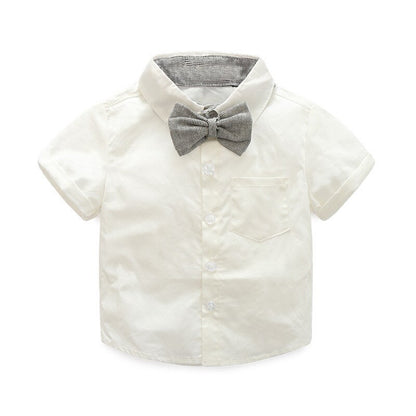 Baby Boy Clothes Birthday Party Baby Costume Boys Gentleman Tie Blue Shirt Vest Pants Autumn Toddler Baby Clothing Set Outfits