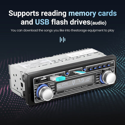 1 Din Car Radio Stereo Player Digital Bluetooth Video MP3 Player FM Radio Stereo Audio ISO USB/SD with In Dash AUX Input