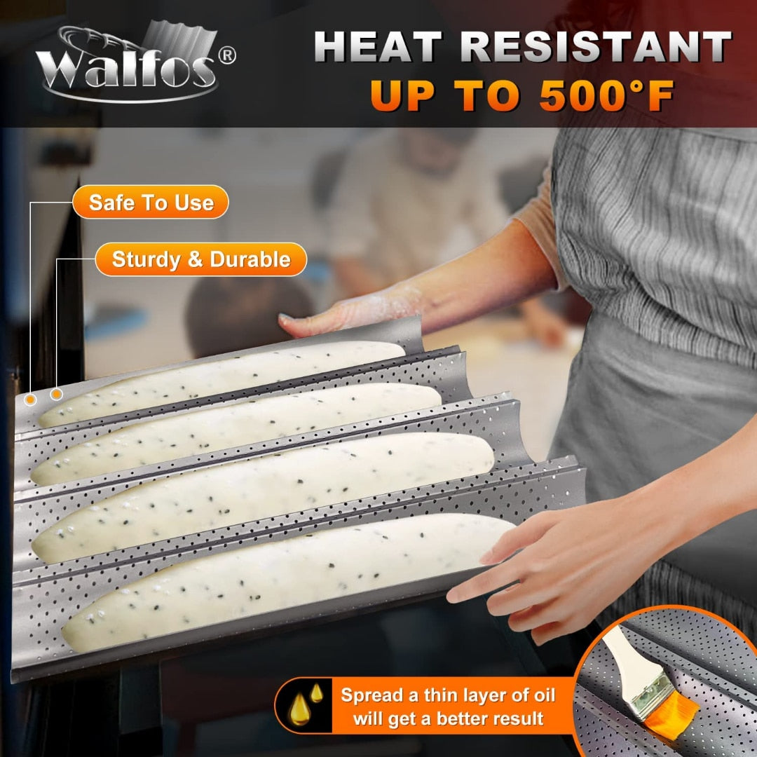 Kitchen Accessories Homemade Baguette Carbon Steel Pan French Bread Wands Baking Mold Nonstick Bakeware Pastry Tray Toaster Tool