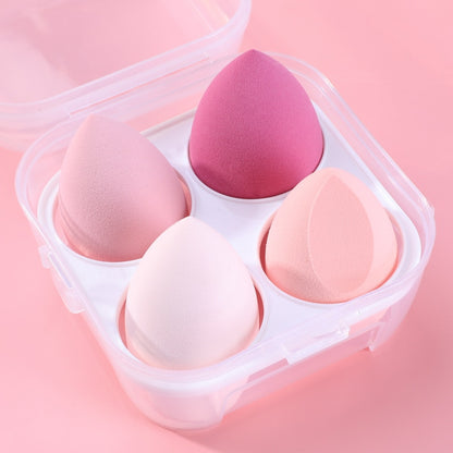 1/4pcs Beauty Egg Makeup Sponge Makeup Puff Set Foundation Sponge Puff Wet and Dry Makeup Tools