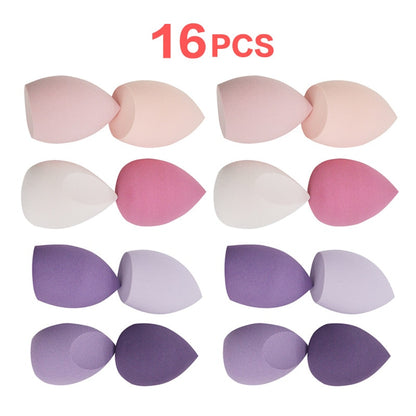 Different Sizes Makeup Sponge Dry&amp;Wet Use Cosmetic Puff Sponge maquiagem Foundation Powder Blush Beauty Tools with Storage Box