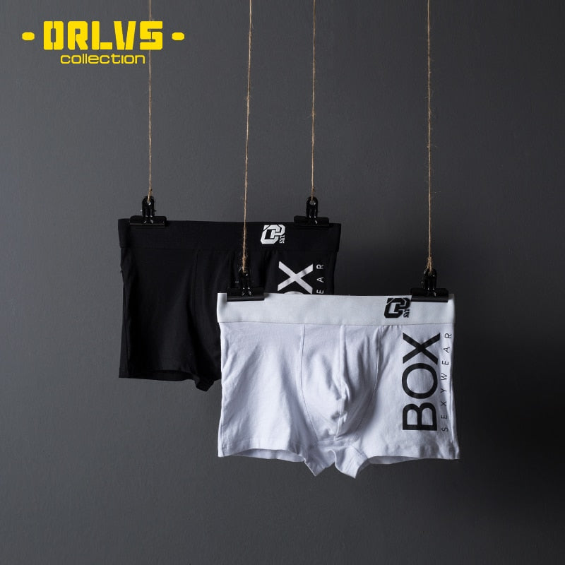 ORLVS Mens Boxer Sexy Underwear soft long boxershorts Cotton soft Underpants Male Panties 3D Pouch Shorts Under Wear Pants Short