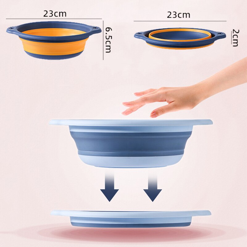 Portable Foldable Laundry Basin Plastic Travel Folding Wash Basin Safe Durable Foldable Wash Basin Bathroom Household Supplies