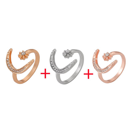 Cat Ear Finger Rings Open Design Cute Footprints Fashion Jewelry Ring For Women Young Girl Child Gift Adjustable Animal Ring