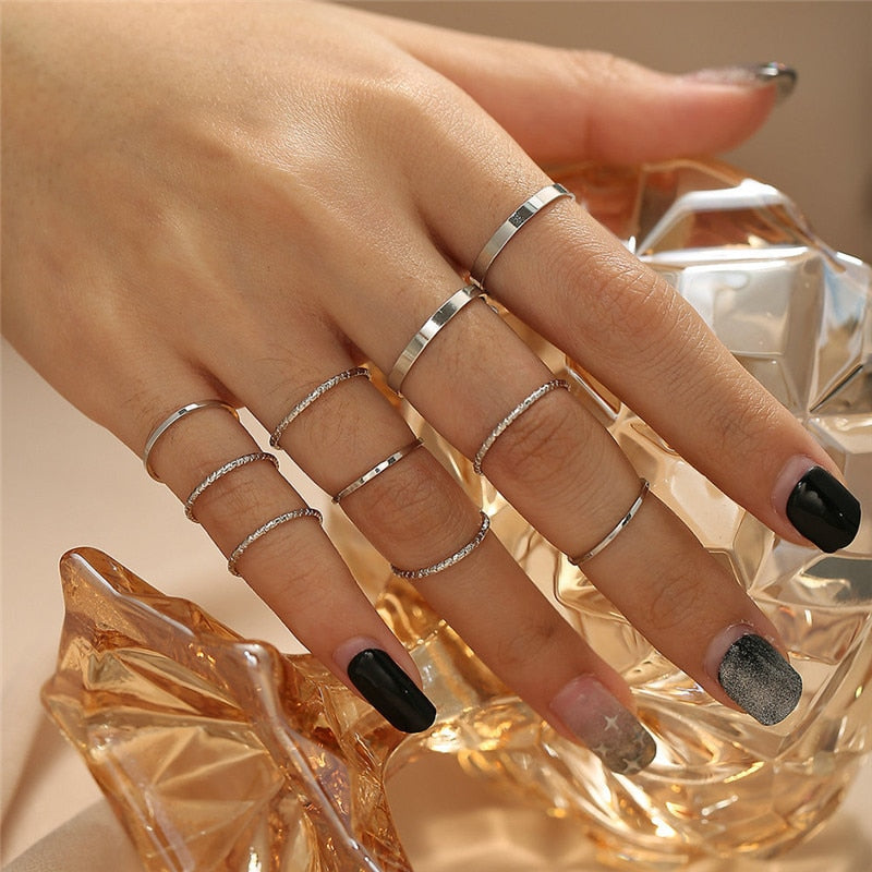 Hip Hop Cross Ring On Finger Chains Adjustable Jewelry Rings for Men Women Gothic anillos Aesthetic Rings 2023 Trend Accessories