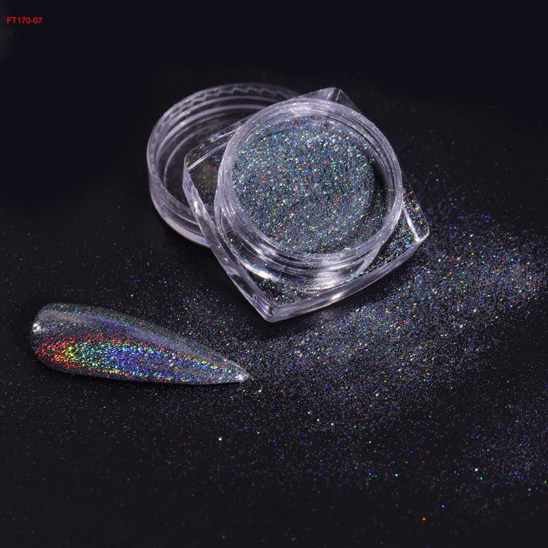 1pc 19Colors Nail Glitter Mirror Powder Chrome Dust Pigment 0.5g Paint Dip Metallic Shiny With Magic Effect Dust