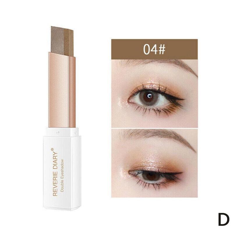 Double Color Glitter Eye shadow Stick Matte Eyeshadow Makeup Waterproof Bicolor Shimmer Cosmetics Beauty Makeup Tool