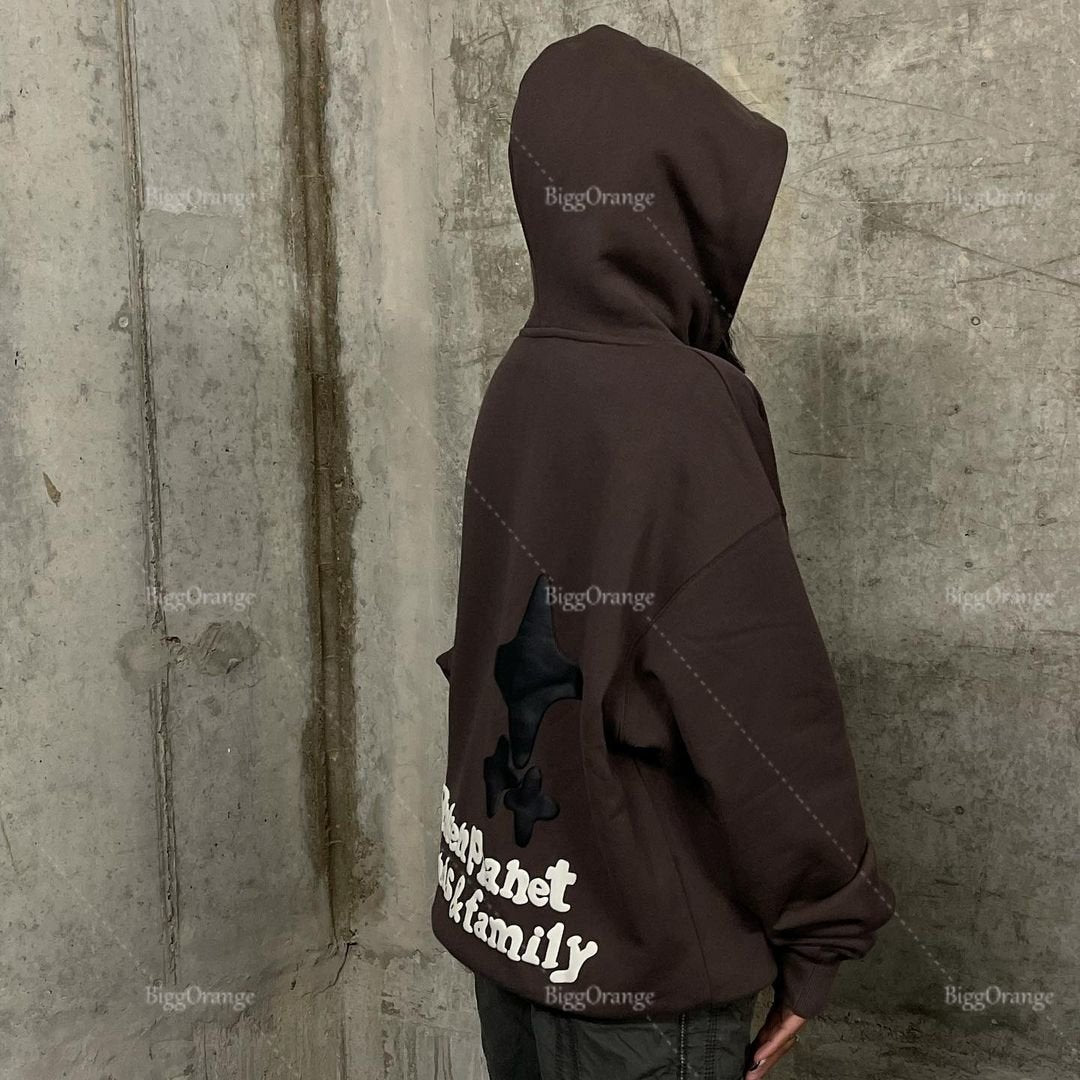 High Quality Bat Foaming Print Streetwear Large Teen Sweatshirt Harajuku Y2k Clothes Top Homie Hoodie Men Clothing Tracksuit Men