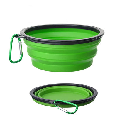 350/1000ml Large Collapsible Dog Pet Folding Silicone Bowl Outdoor Travel Portable Puppy Food Container Feeder Dish Bowl