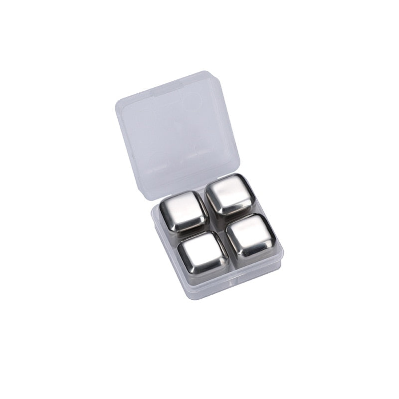 Stainless Steel Ice Cubes Beer Red Wine Coolers Reusable Chilling Stones Vodka Whiskey Holders Keep Drinks Cold Party Bar Tools