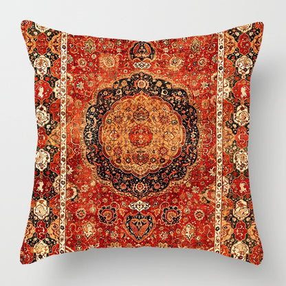 2021 New Ethnic Persian Carpet Print Linen Pillows Case Hot Bohemian Decorative Geometric Throw Pillows Sofa Couch Home Decor