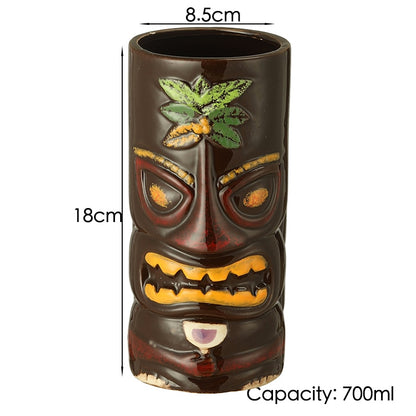 Ceramic Tiki Mug Creative Porcelain Beer Wine Mug Cup Bar Tool ,Exotic Cocktail Glasses, Tiki Bar