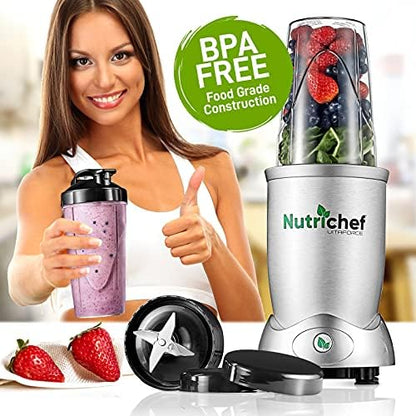 Personal Electric Single Serve Blender - 1200W Professional Kitchen Countertop Mini Blender Shakes and Smoothies w/ Pulse Blend,