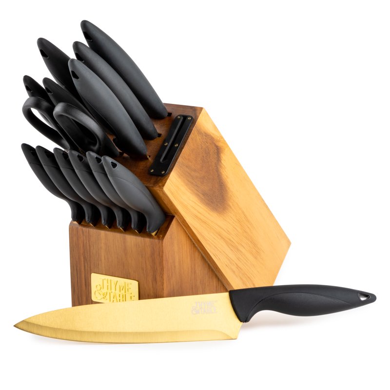 Fancy Knife Block Set - A Practical and Stylish Kitchen Essential for Every Home Chef!