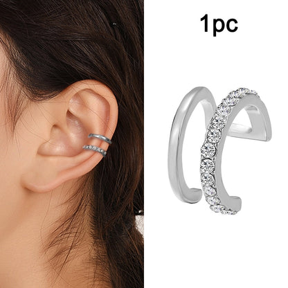 LATS Delicate Zircon Cute Clip Earrings Female Buckle Ear Cuff No Piercings Fake Cartilage Ear for Women 2022 Fashion Jewelry