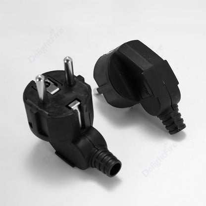 1-100pcs EU Plug Adapter 16A Male Replacement Outlets Rewireable Schuko Electeic Socket Euro Connector For Power Extension Cable