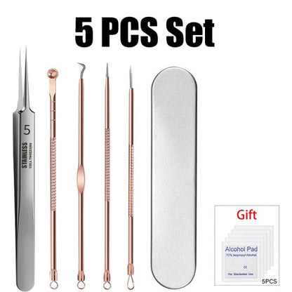 Professional Ultra-fine No. 5 Acne Blackhead Removal Tweezers Beauty Salon Pimples Needles Deep Cleaner Clip Face Skin Care Tool