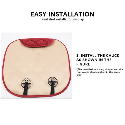 Car Seat Cover Front Rear Flocking Cloth Cushion Non Slip Winter Auto Protector Mat Pad Keep Warm Universal For Truck Suv