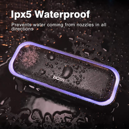 DOSS TWS Wireless Bluetooth Speaker SoundBox Pro Enhanced Bass Stereo Sound Box Portable IPX5 Waterproof Music Player Speakers