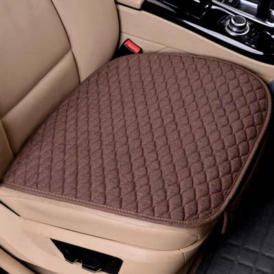 Flax Car Seat Cover Front Rear Back Linen Fabric Cushion Summer Breathable Protector Mat Pad Vehicle Auto Accessories Universal