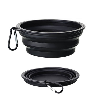 350/1000ml Large Collapsible Dog Pet Folding Silicone Bowl Outdoor Travel Portable Puppy Food Container Feeder Dish Bowl