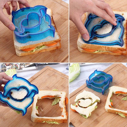 Home Kitchen Sandwich Bread Biscuit Cutting Dies Mold Cute Cartoon Animal DIY Jigsaw Puzzle Children Breakfast Bento Baking Tool