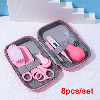 4-13 pcs/Set Newborn Baby Kids Nail Hair Health Care Thermometer Grooming Brush Kit Care Baby Essentials Newborn Material Safety