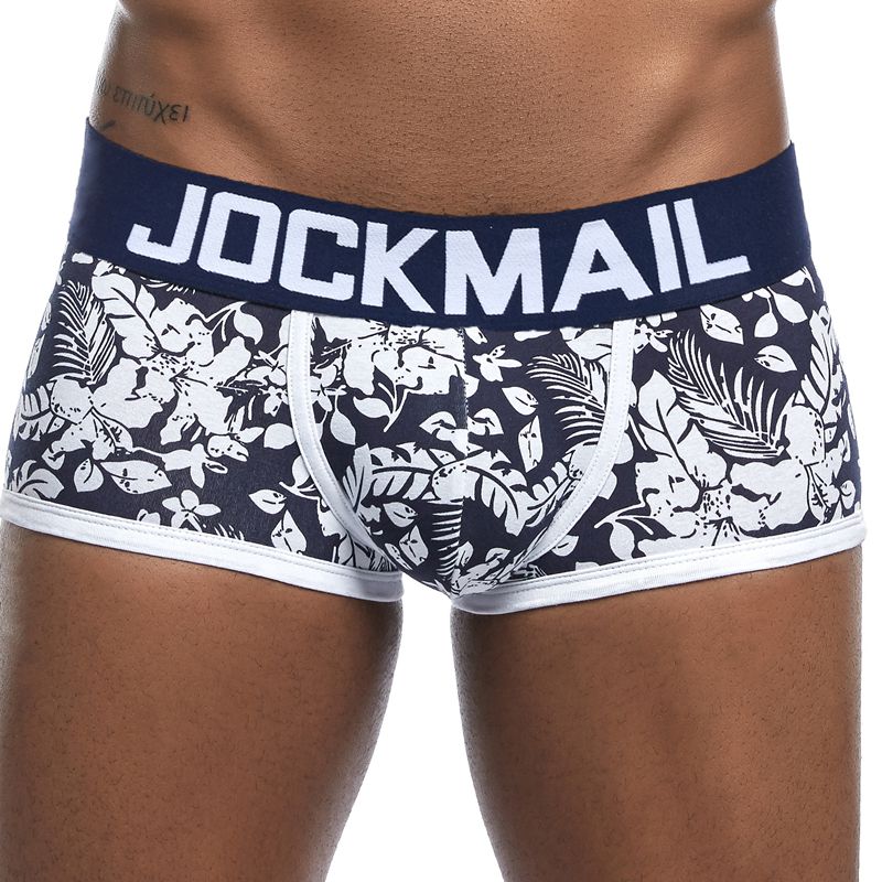 JOCKMAIL Sexy Men&#39;s Cotton Panties Boxer Male Underwear Solid Men&#39;s Shorts Breathable Underwear Striped Boxer shorts  men boxer