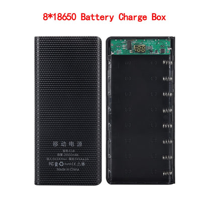 kebidumei Dual USB Micro USB Type C Power Bank Shell 5V DIY 4/6*18650 Case Battery Charge Storage Box Without Battery