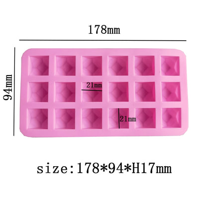 18 Hole Masonry Shaped Cake Mold Silicone Chocolate Mold Cookie Candy Baking Mould Pastry Making Tray Cake Decorating Tools