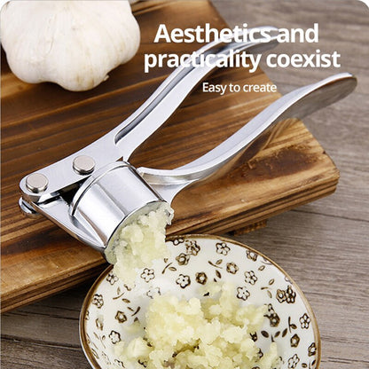 Stainless Steel Garlic Masher Kitchen Vegetable Cooking Extruder Manual Ginger Grinder Tool Kitchen Accessories