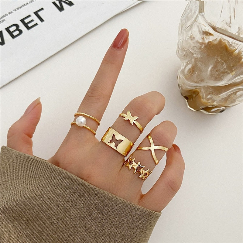 Hip Hop Cross Ring On Finger Chains Adjustable Jewelry Rings for Men Women Gothic anillos Aesthetic Rings 2023 Trend Accessories