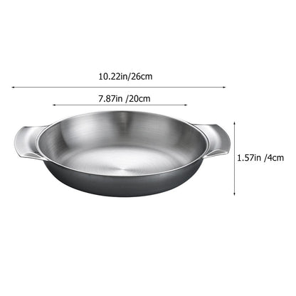 Stainless Steel Seafood Pot Multi-function Cooking Cookware Kitchen Double Handle Pan Household Hot Nonstick Frying Lid