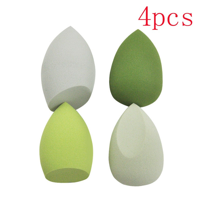 4pcs Makeup Sponge Powder Puff Dry and Wet Combined Beauty Cosmetic Ball Foundation Powder Puff Bevel Cut Make Up Sponge Tools