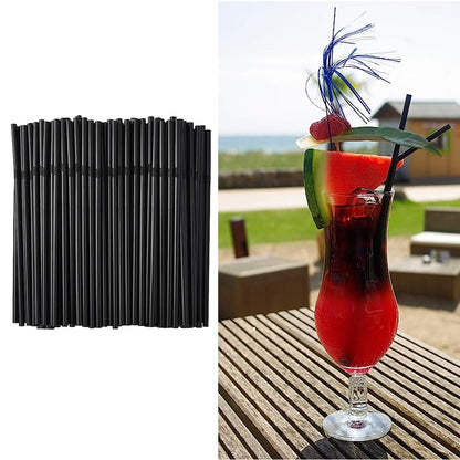 100/500/12000Pcs Multicolor Drinking Straws Rietjes Black Straw Cocktail Kitchen Wedding Bar Party Beverage Straws Accessories