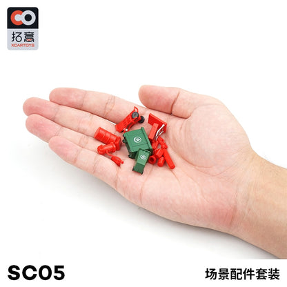Xcartoys 1/64 Model Car Diorama Mini Repair Shop Kit Simulation Equipment Plastic Model Scene Accessories Toys Sets
