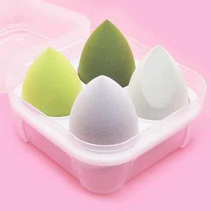 4pcs Makeup Sponge Powder Puff Dry and Wet Combined Beauty Cosmetic Ball Foundation Powder Puff Bevel Cut Make Up Sponge Tools