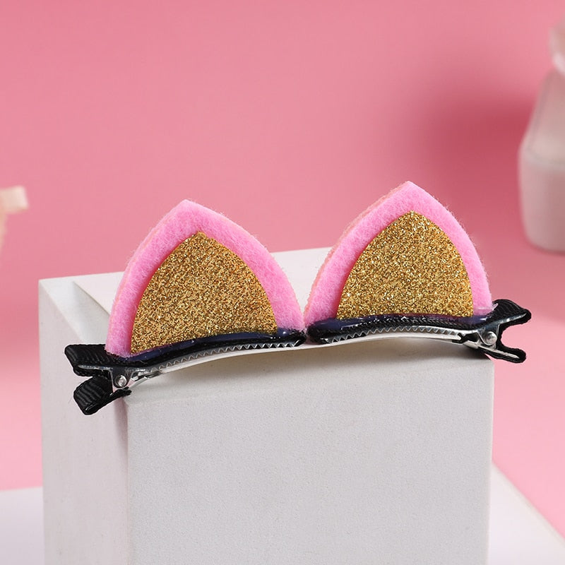 New Plush Cat Ears Hairpins Girls Cute Hair Clips Hair Accessories Women Sweet Barrettes Kids Fashion Ornaments Gift