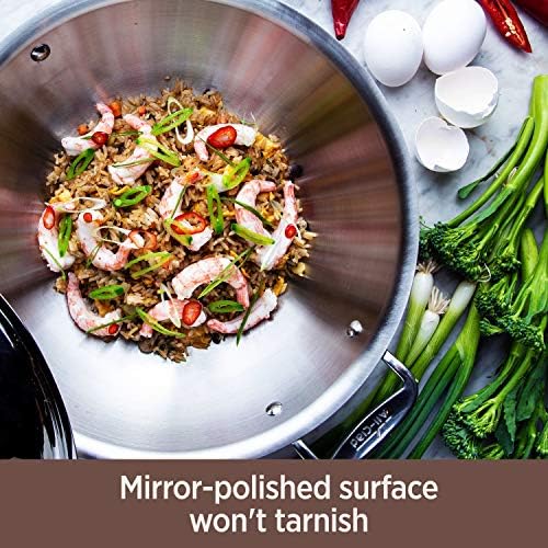 5-Ply Stainless Steel Saucepan with Lid 3 Quart Induction Oven Broil Safe 600F Pots and Pans, Cookware