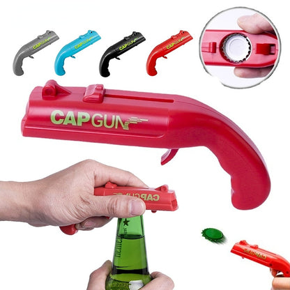 Cap Gun Beer Bottle Opener Portable Beverage Drinking Opening Gun Cap Launcher Kitchen Party Supply Bar Tool Kitchen Accessories