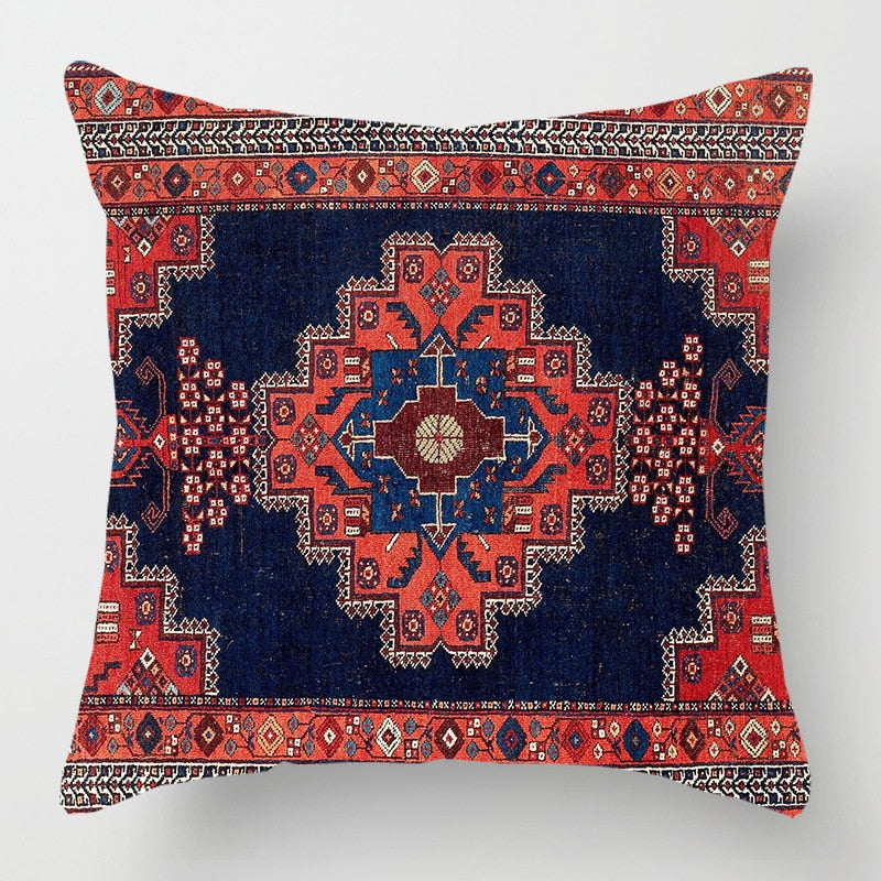 2021 New Ethnic Persian Carpet Print Linen Pillows Case Hot Bohemian Decorative Geometric Throw Pillows Sofa Couch Home Decor