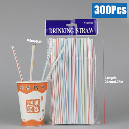 30/3000Pcs Black Colorful Drinking Straws Kunststof rietjes Milk Tea Bar Party Wedding Kitchen pajitas Beverage Straw Wholesale