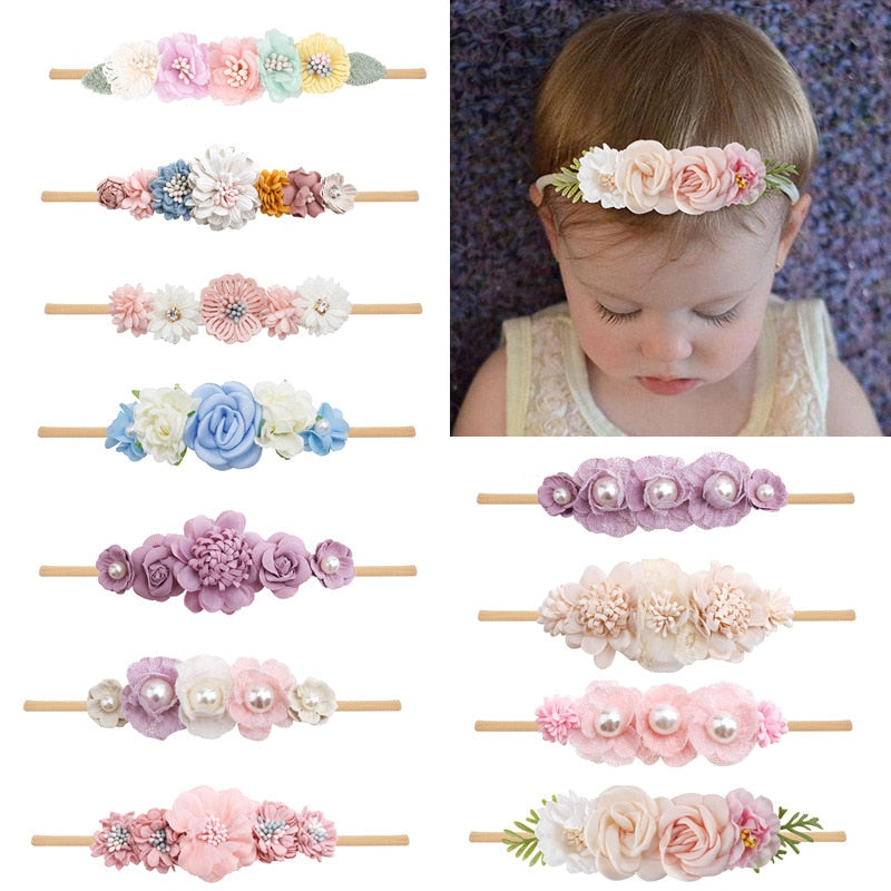 Baby Girl Headband Cute Baby Elastic Hair Band Newborn  Head Flower Toddler Headband Headwear Kids Accessories