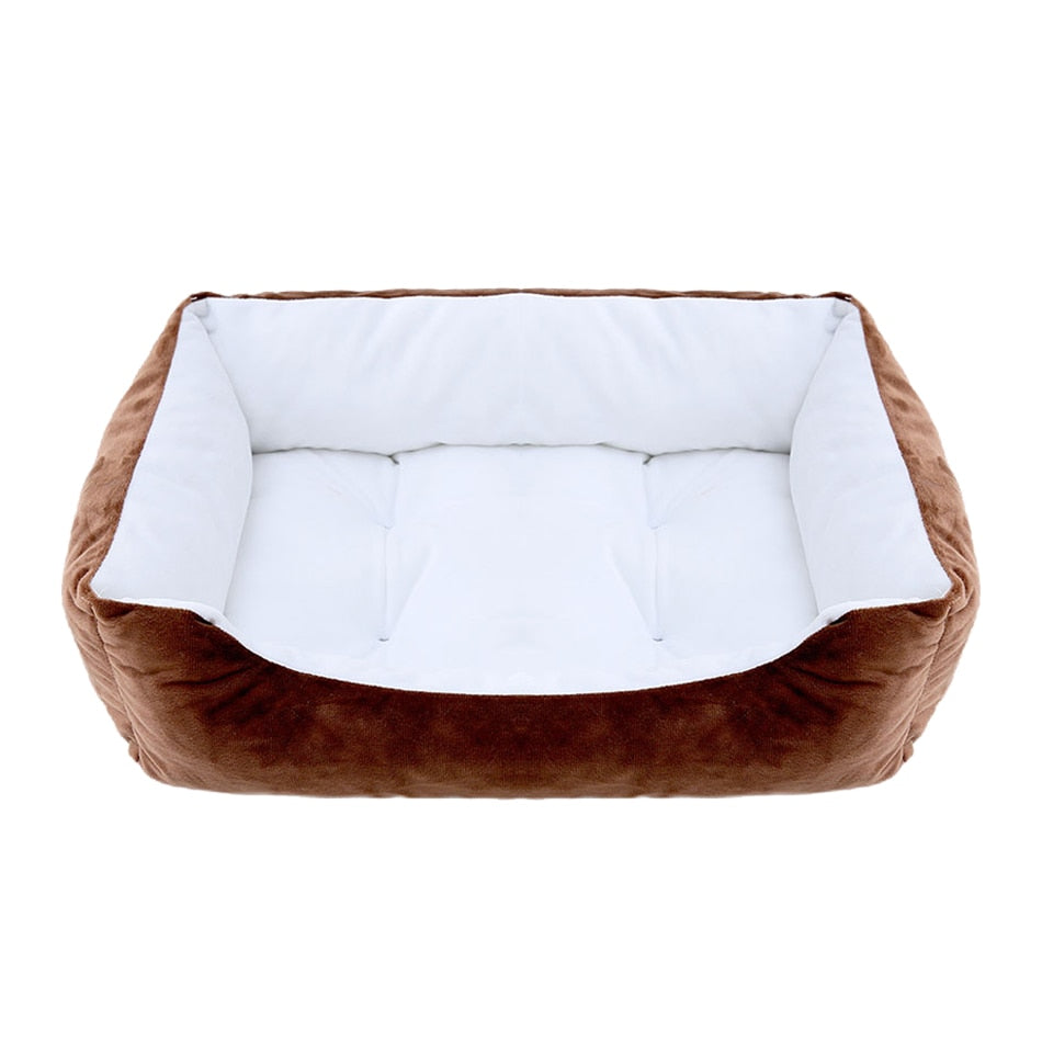 Bed for Dog Cat Pet Square Plush Kennel Medium Small Dog Sofa Bed Cushion Pet Calming Dog Bed House Pet Supplies Accessories