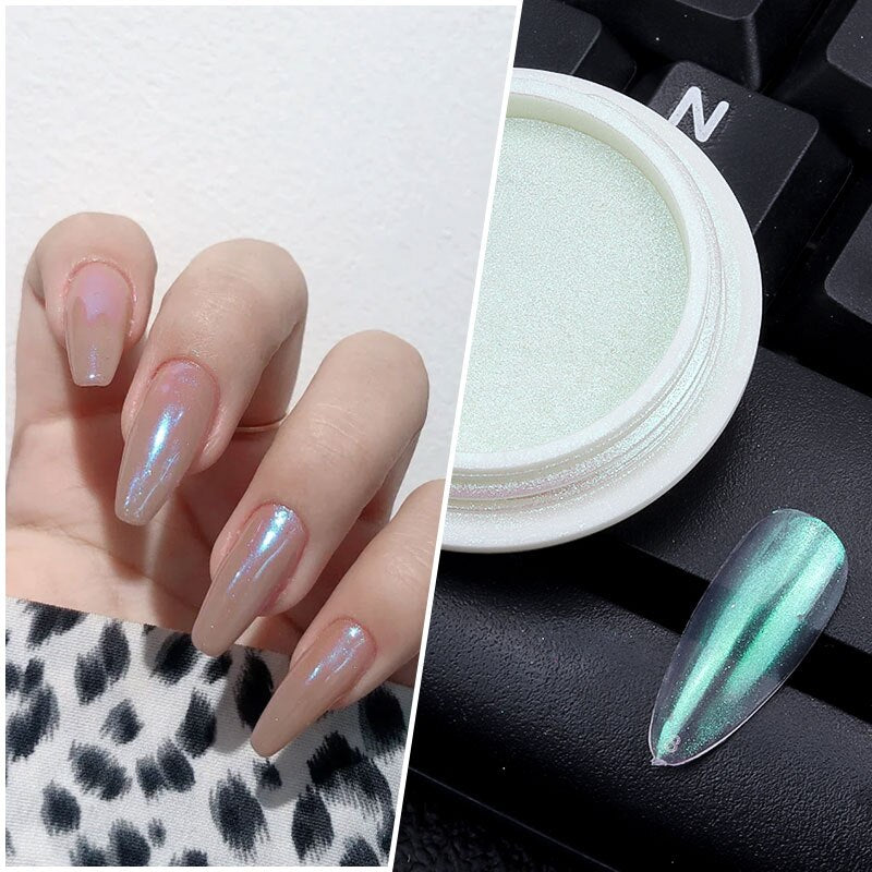 1pc 19Colors Nail Glitter Mirror Powder Chrome Dust Pigment 0.5g Paint Dip Metallic Shiny With Magic Effect Dust