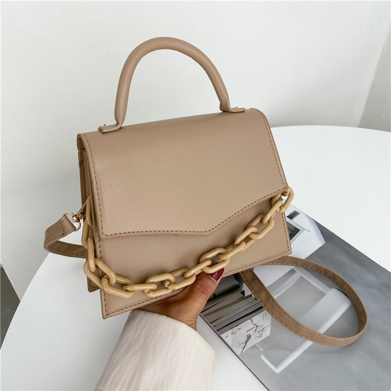 Women Bag New Chain Small Female Bag New Fashion Crossbody Shoulder Messenger Bag Handbag Purse Pure Candy Color Hand Bag