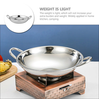 Stainless Steel Stockpot Camping Stew Pan Griddle Metal Pans For Cooking Kitchenware Cookware