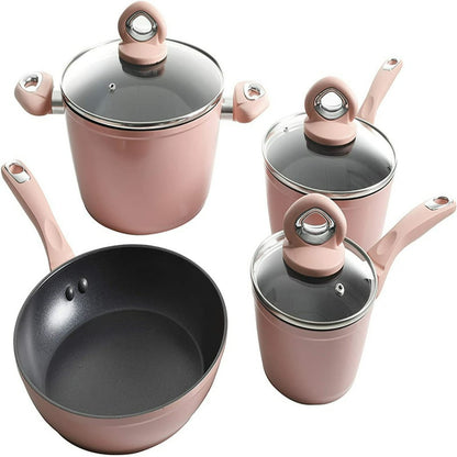 Cookware Set, 12-Piece, Dusty Rose