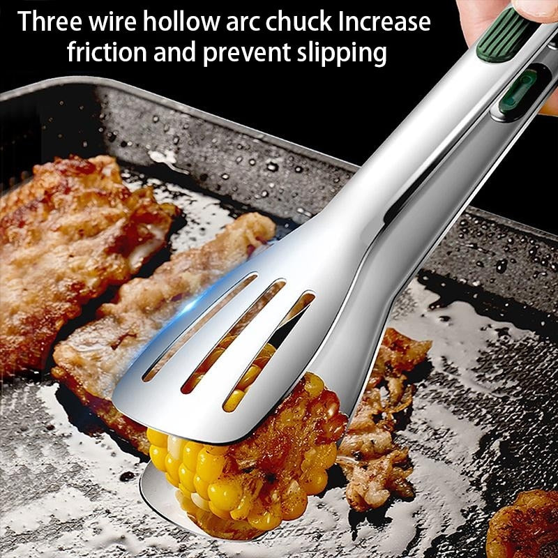 7/9/12inch 304 Stainless Steel Kitchen Tongs BBQ Clamp Grill Cooking Clamp Silicone Food Tong Kitchen Accessories