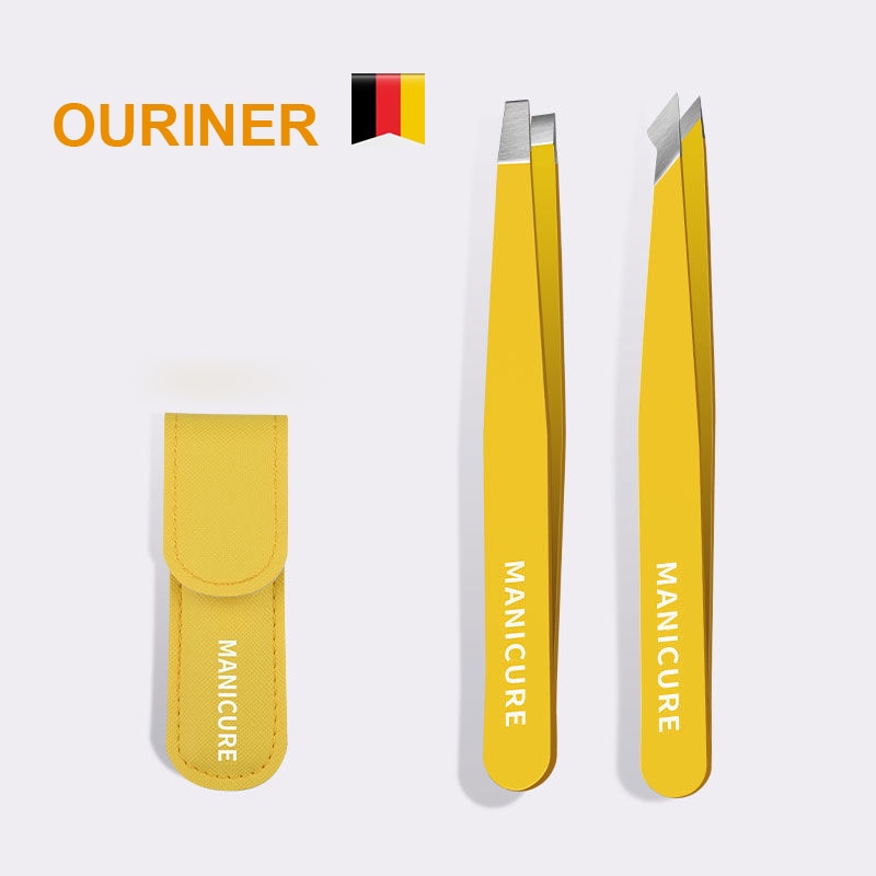 Eyebrow Tweezer Colorful Hair Beauty Fine Hairs Puller Stainless Steel Slanted Eye Brow Clips Removal Makeup Tools